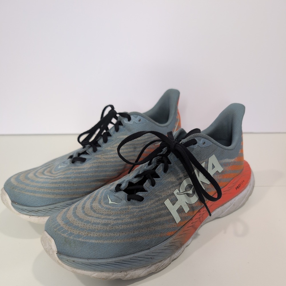 Hoka Mach 5 Men's Running Shoes Blue Orange 1127893 MSPBL Size 12D